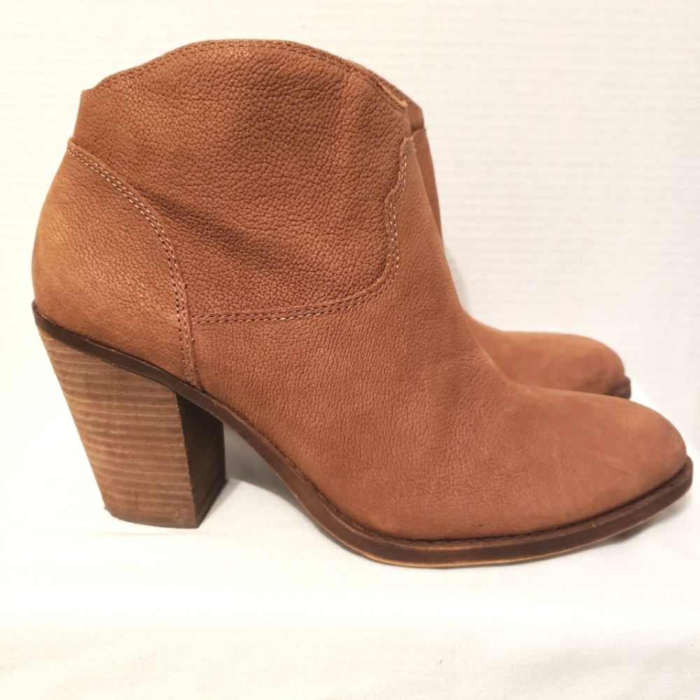 LUCKY BRAND Women's Tan Brown Western Style Ankle Booties Size 10 - Picture 2 of 16